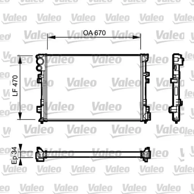 Su Radyatörü VALEO 731168