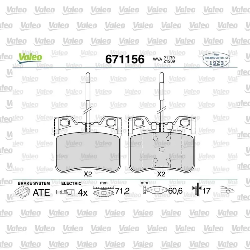 Fren Disk Balata Ön VALEO 671156 – Peugeot 106