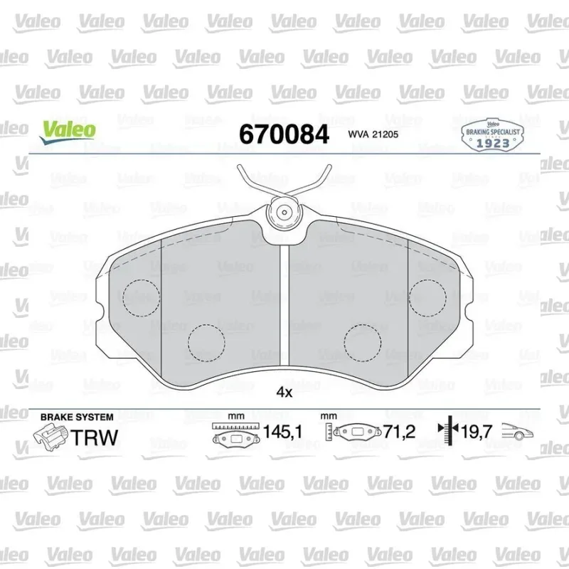 Fren Disk Balata Ön VALEO 670084 – Renault / Dacia
