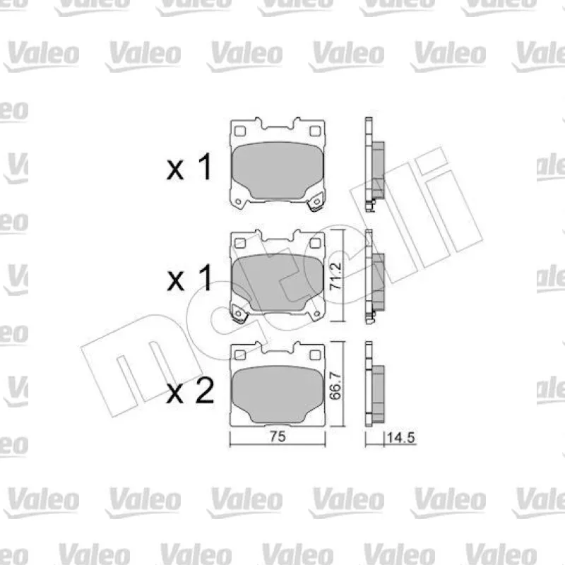 Toyota Yaris 1.6 Ön Fren Balatası – VALEO 672068