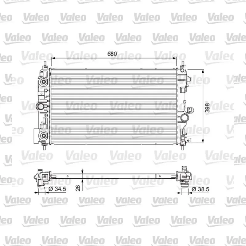 Su Radyatörü VALEO 701733 – Opel Astra 1.6 CDTI / 2.0 CDTI