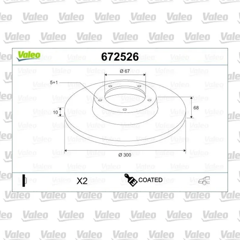 Fren Disk Ayna Arka Sağ ve Sol VALEO 672526 – Mercedes-Benz E 200