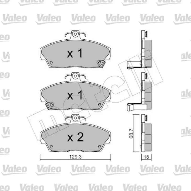 Fren Disk Balata Ön VALEO 672423 – Honda Civic