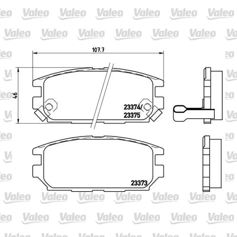 Fren Disk Balata Arka VALEO 671683 – Mitsubishi Lancer / Carisma