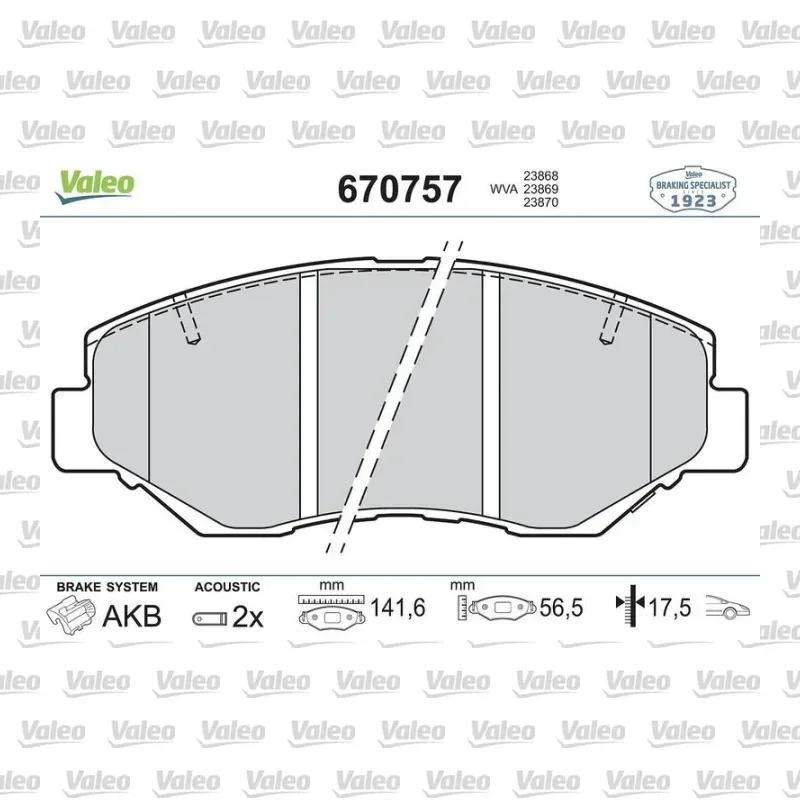 Fren Disk Balata Ön VALEO 670757 – Honda Civic