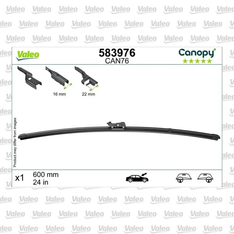 Silecek Süpürgesi Ön 600 mm - 24 inç VALEO 583976
