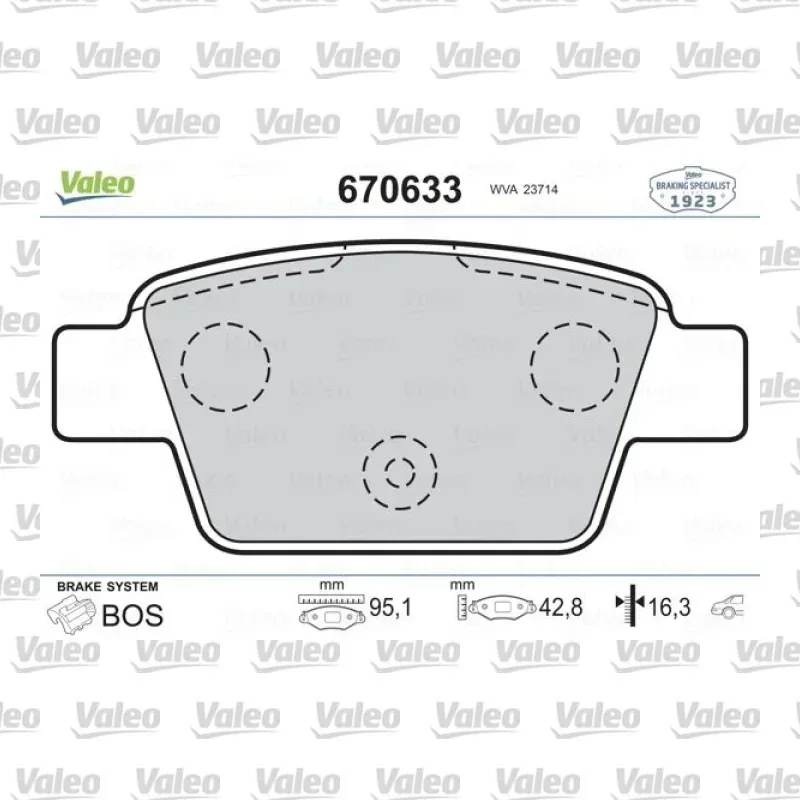 Fiat Linea 1.3 MultiJet Arka Fren Balatası – VALEO 670633