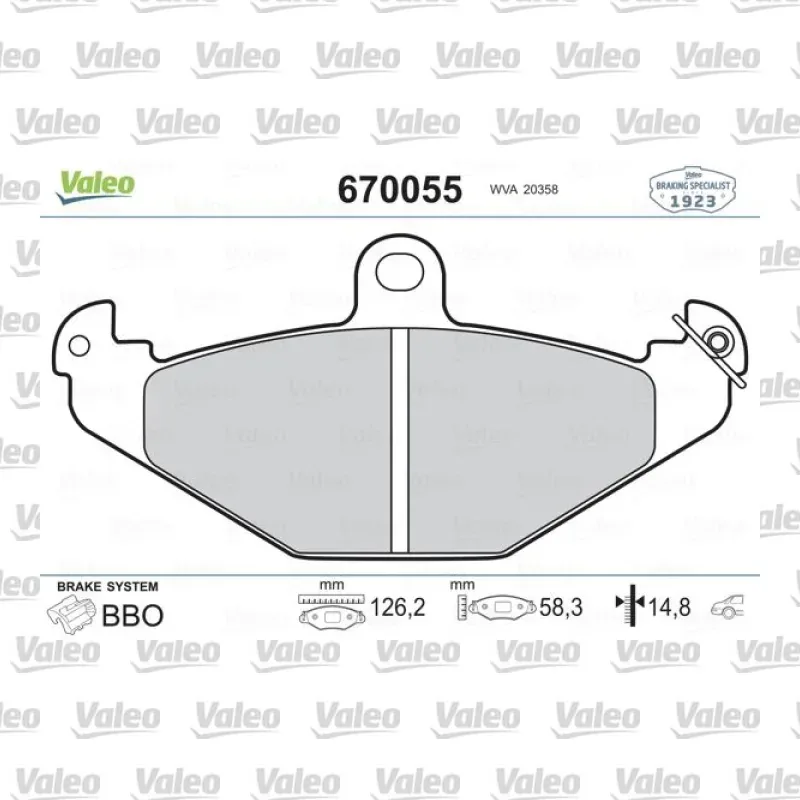 Fren Disk Balata Arka VALEO 670055 – Renault Laguna