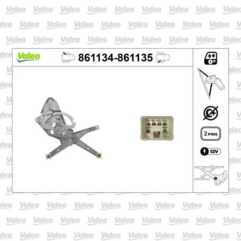 Cam Krikosu Arka Sağ VALEO 861135 – Toyota RAV4 2.0 / 2.2 D