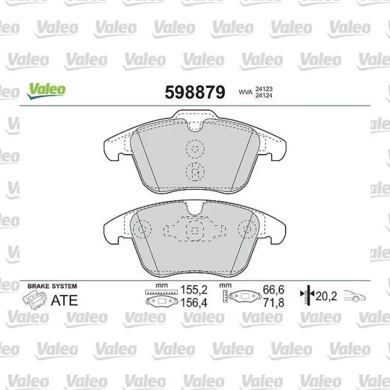Fren Disk Balata Ön VALEO 598879