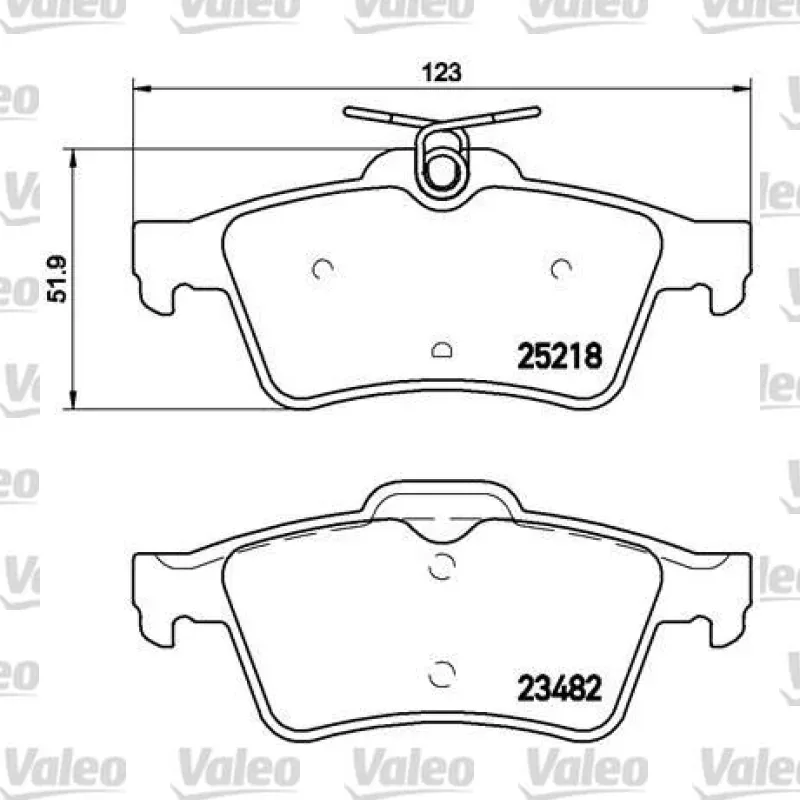 Fren Disk Balata Arka VALEO 670358 – Peugeot 508