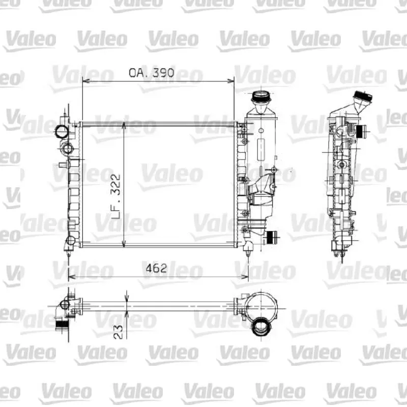 Su Radyatörü VALEO 730372 – Peugeot 106 1.0 / 1.1