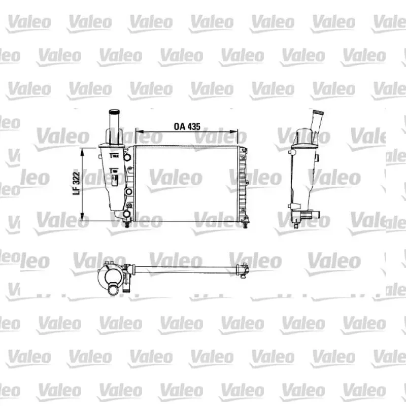 Fiat Punto 1.1 Su Radyatörü – VALEO 730976