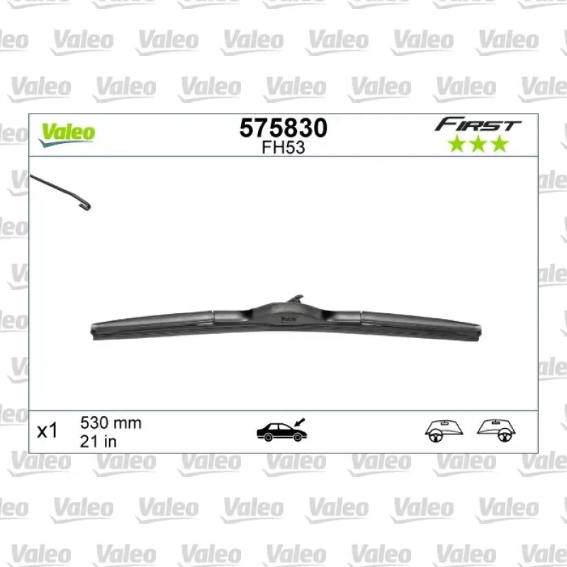 Silecek Süpürgesi Ön 530 mm - 21 inç VALEO 575830 – Citroen / Mitsubishi