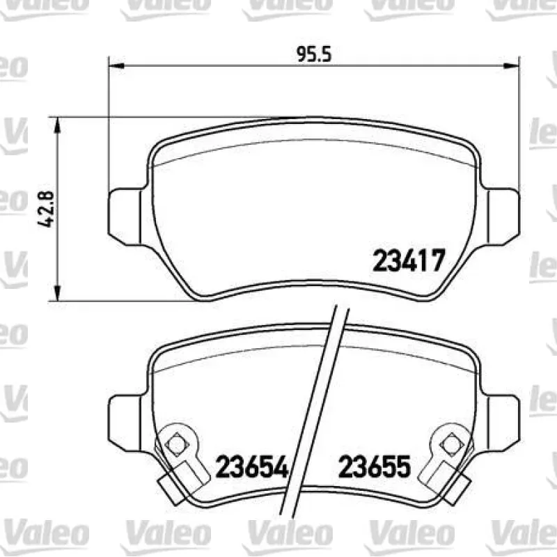 Fren Disk Balata Arka VALEO 671851 – Opel Astra