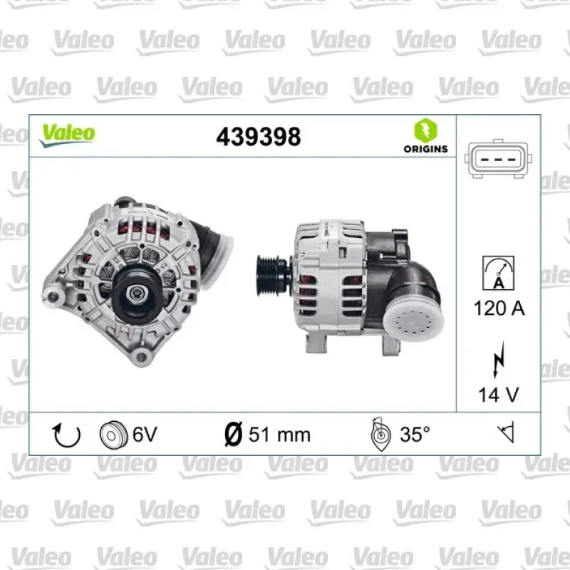 Alternatör VALEO 439398 – BMW 320i