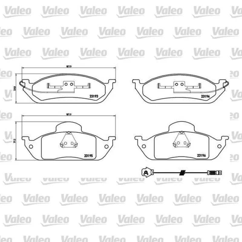 Fren Disk Balata Ön VALEO 670442 – Mercedes-Benz ML 350 / ML 320