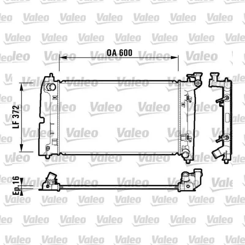 Su Radyatörü VALEO 734200 – Toyota Corolla 1.6 VVT-i / 1.8 VVT-i