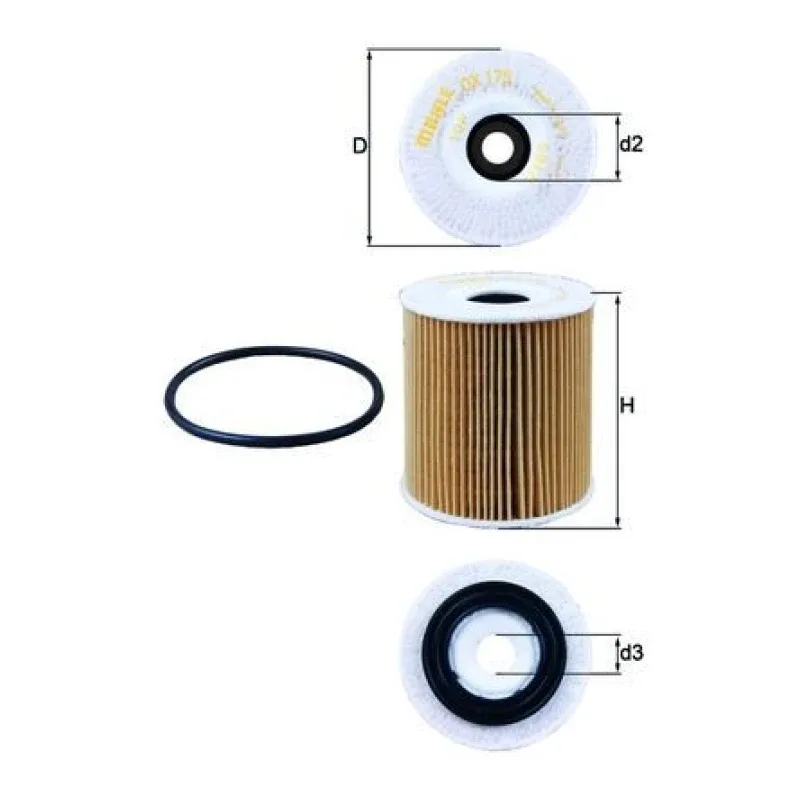 Yağ Filtresi MAHLE OX 175D – FIAT / JEEP / MINI