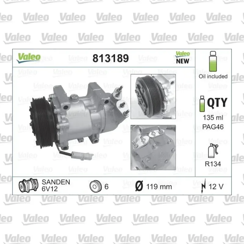 Klima Kompresörü VALEO 813189 – Peugeot / Citroen