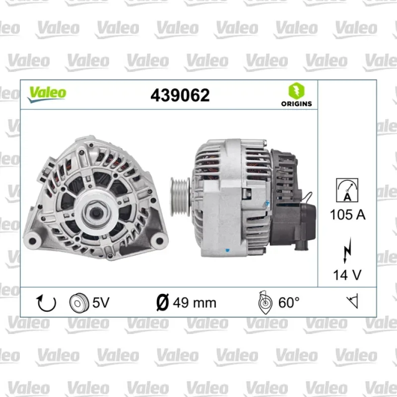 Land Rover Range Rover 2.5 D Alternatör – VALEO 439062