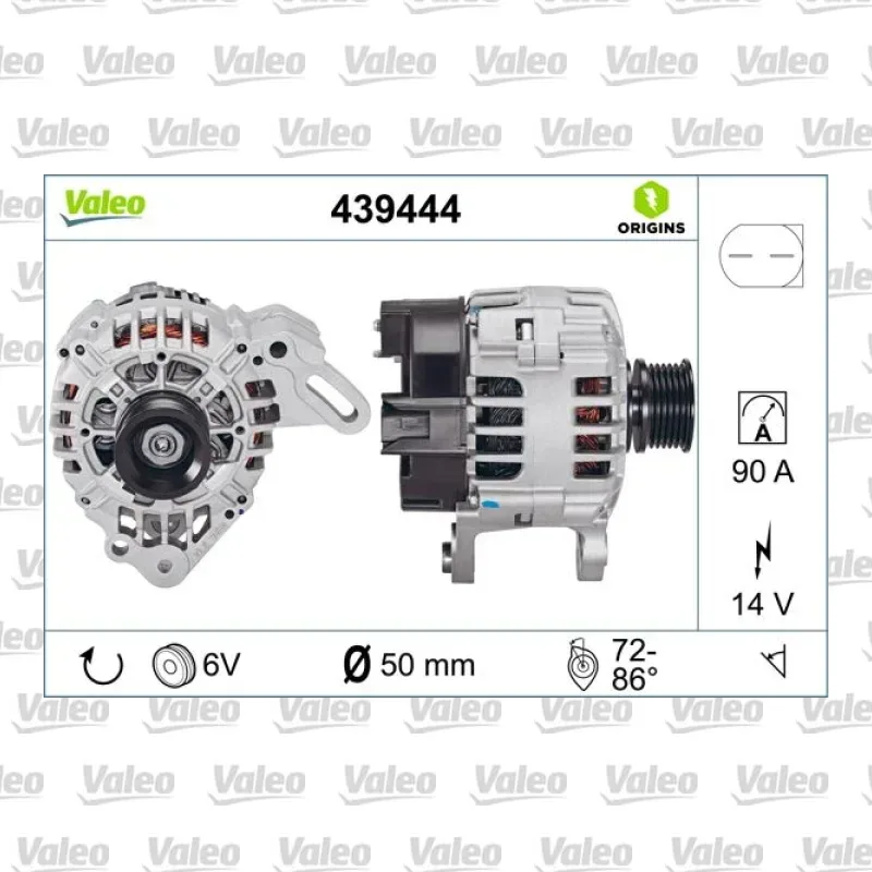 Alternatör VALEO 439444