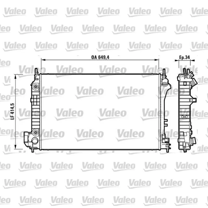 Su Radyatörü VALEO 732878 – Opel Vectra