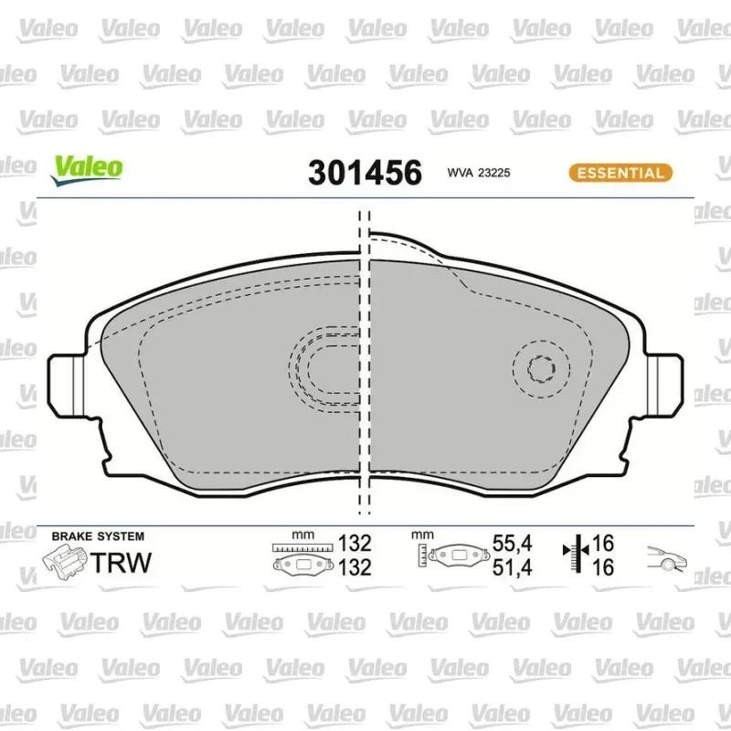 Fren Disk Balata Ön VALEO 301456 – Opel Corsa / Combo