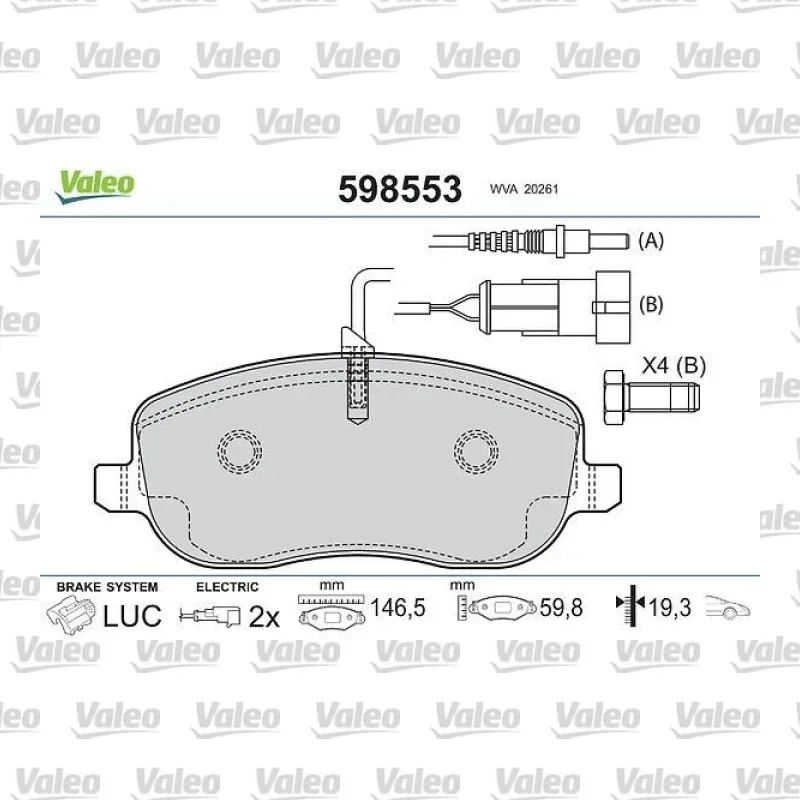 Fren Disk Balata Ön VALEO 598553