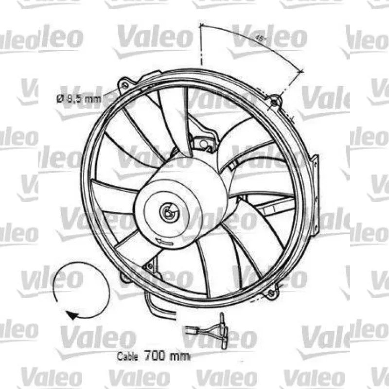 Radyatör Fan ve Motoru VALEO 696063 – Mercedes-Benz C 200