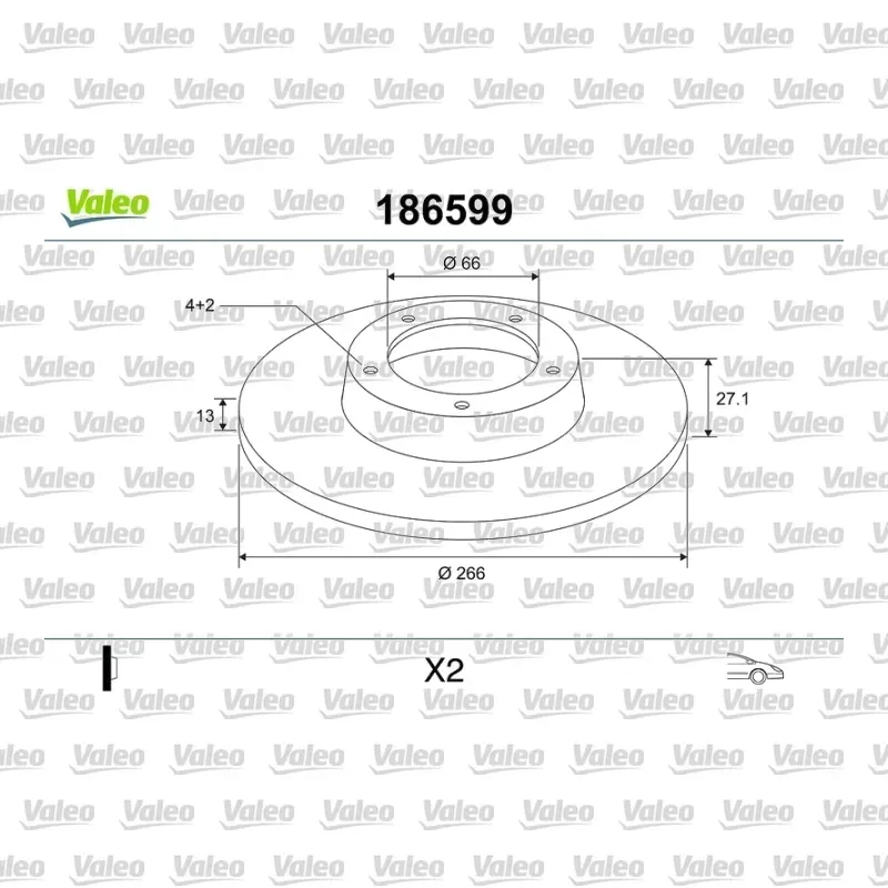 Fren Disk Ayna Ön Sağ ve Sol VALEO 186599 – Peugeot / Citroen