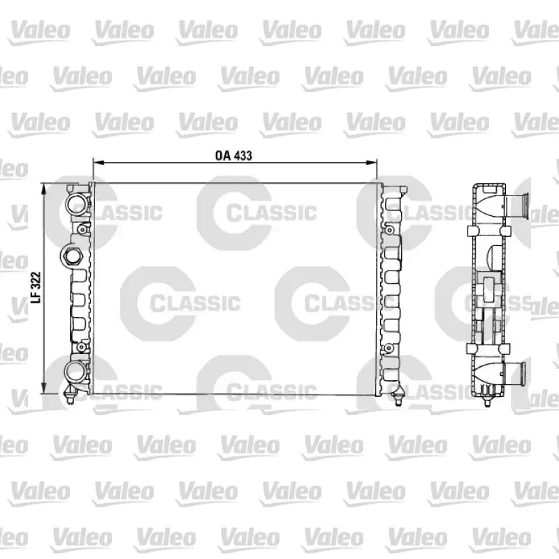 Su Radyatörü VALEO 230503 – Volkswagen Golf 1.4 / 1.6