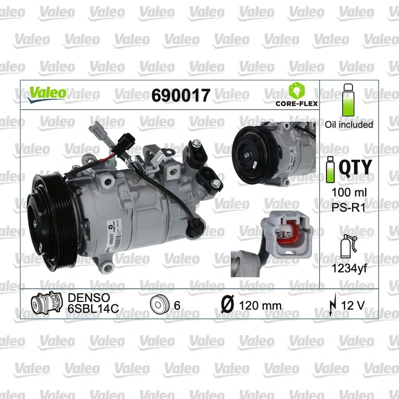 Klima Kompresörü VALEO 690017 – Renault / Nissan