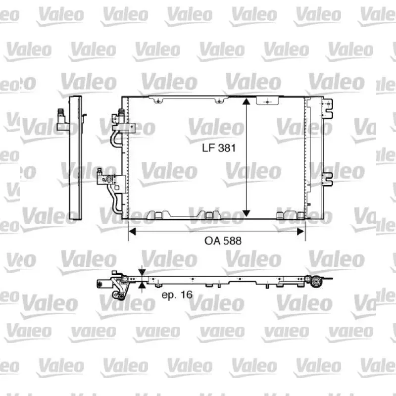 Klima Radyatörü VALEO 818114 – Opel Astra 1.6 Turbo / 2.0 Turbo