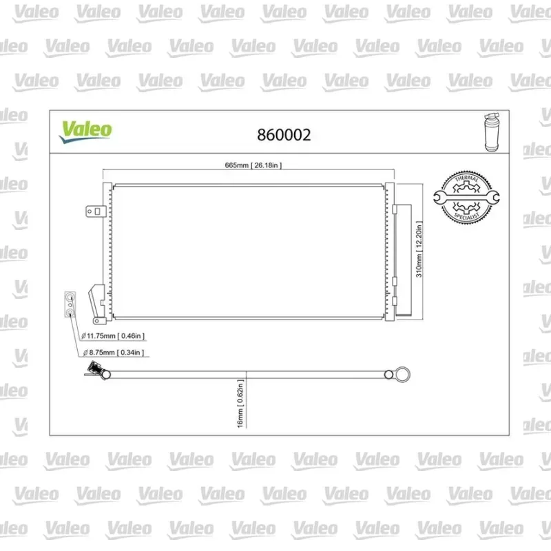Klima Radyatörü VALEO 860002 – Opel / Fiat