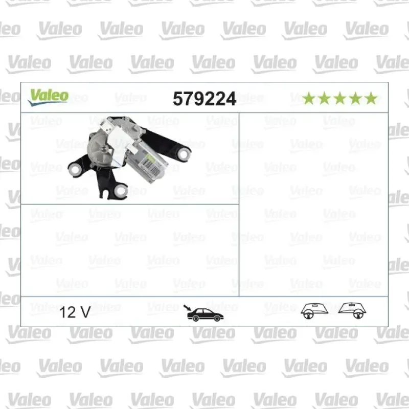 Silecek Mekanizma Motoru Arka VALEO 579224 – Peugeot 206 / 206+