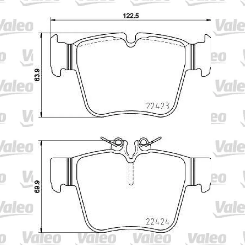 Fren Disk Balata Arka VALEO 671821 – Mercedes-Benz GLC 300 / GLC 220
