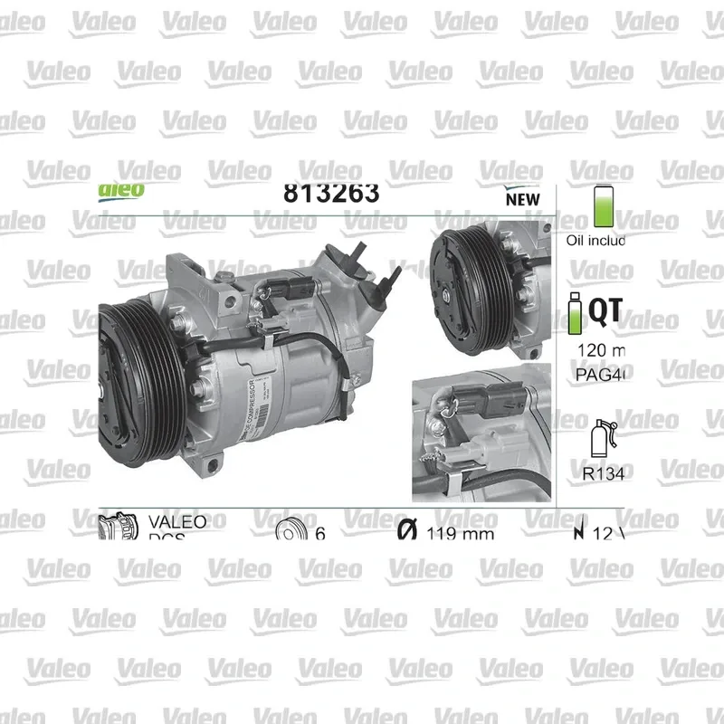 Klima Kompresörü VALEO 813263 – Renault Megane / Scenic