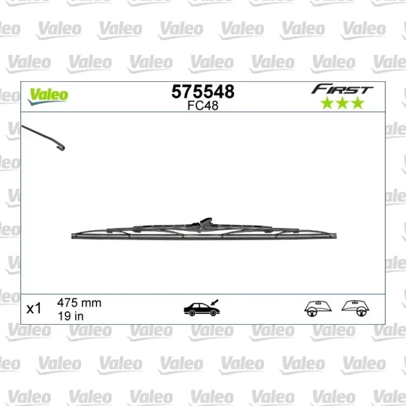 Silecek Süpürgesi Ön Universal Tip 480 mm - 19 inç VALEO 575548