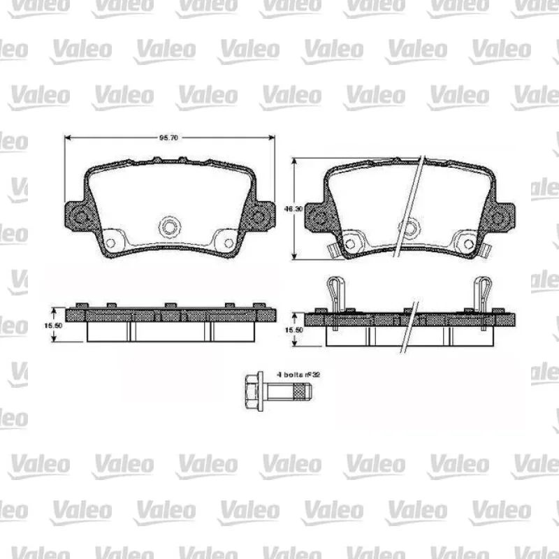 Fren Disk Balata Arka VALEO 670849 – Honda Civic