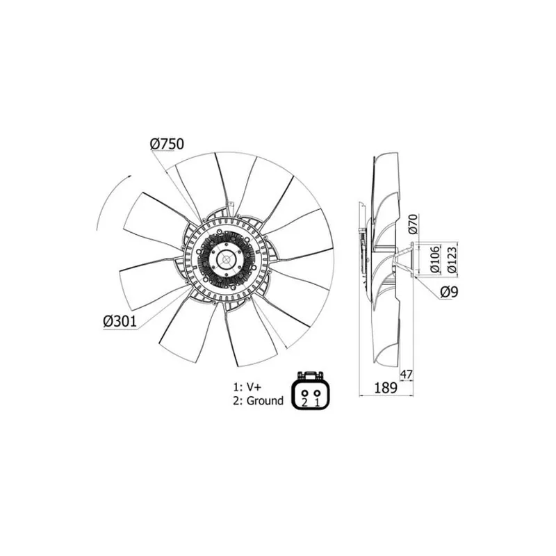Motor Soğutma Fanı MAHLE CFF 421 000S – Scania R