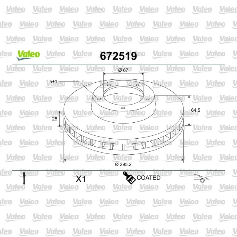 Fren Disk Ayna Ön Sağ ve Sol VALEO 672519 – Mercedes-Benz C 200
