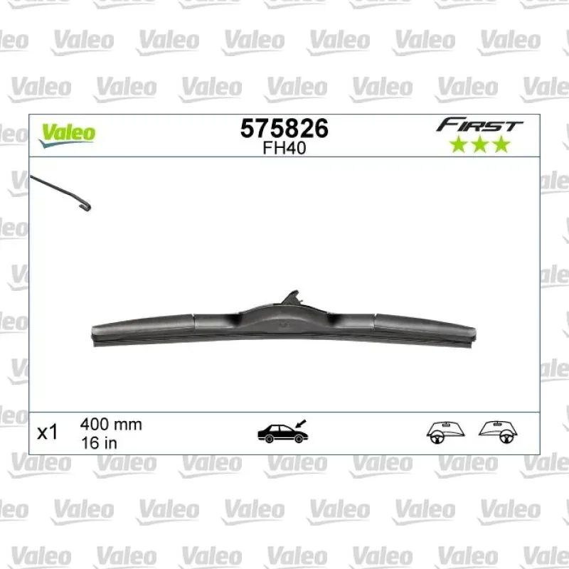 Silecek Süpürgesi Ön Hybrid Tip 400 mm - 16 inç VALEO 575826