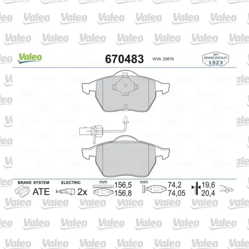 Fren Disk Balata Ön VALEO 670483