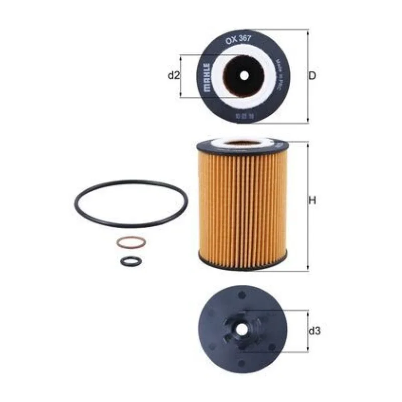 Yağ Filtresi MAHLE OX 367D – BMW X5