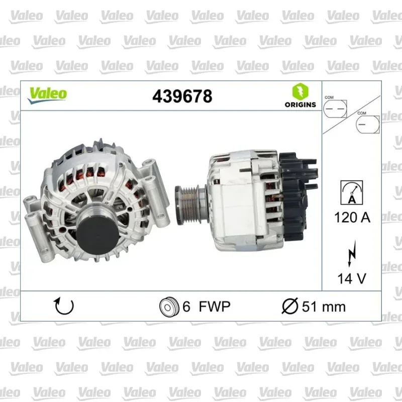 Alternatör VALEO 439678 – Mercedes-Benz C 200