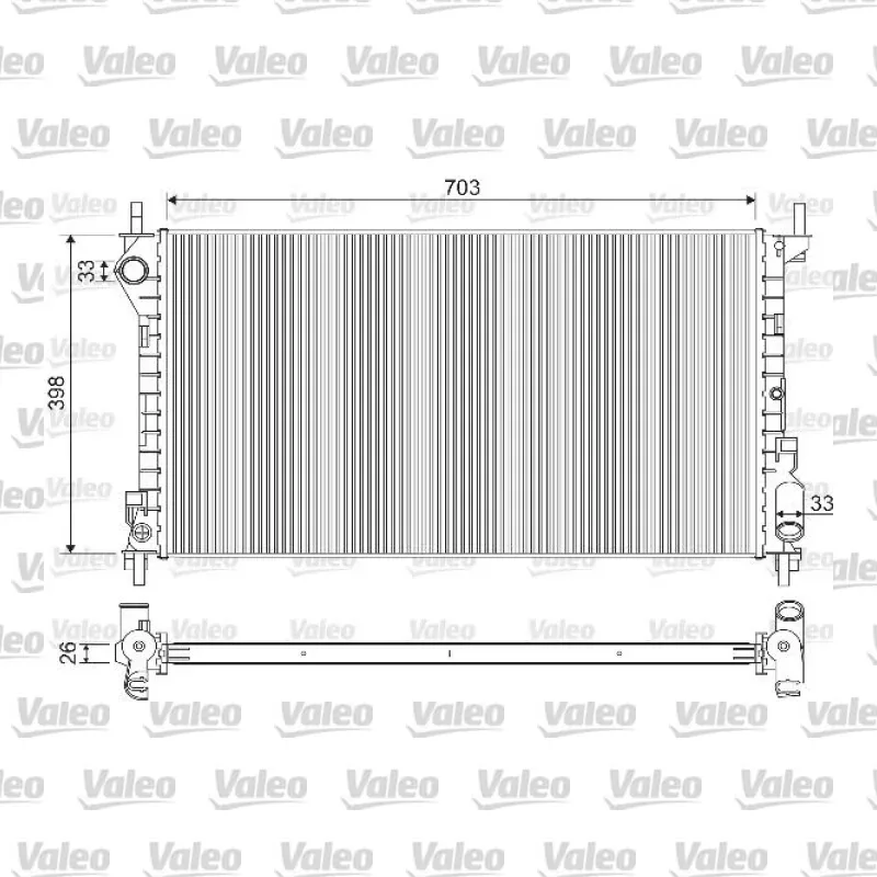 Su Radyatörü VALEO 733100 – Ford Transit Connect / Tourneo Connect