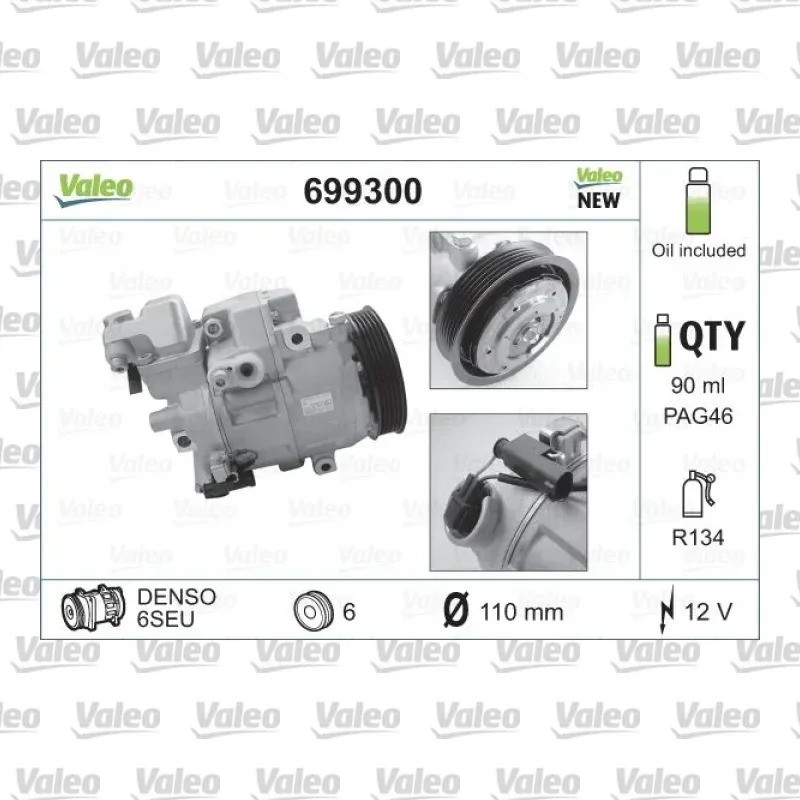 Klima Kompresörü VALEO 699300 – Mercedes-Benz Vaneo