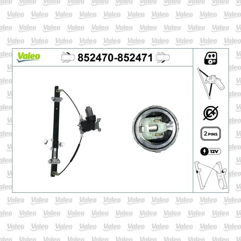 Cam Krikosu Ön Sol VALEO 852470 – Nissan Navara 2.5 dCi / 3.0 dCi