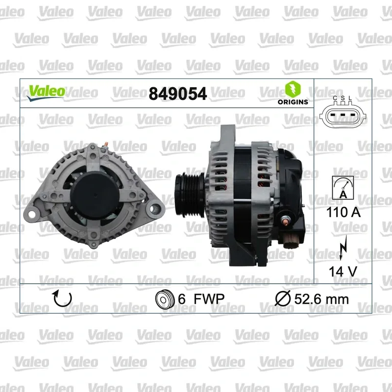 Alternatör VALEO 849054 – Renault / Nissan